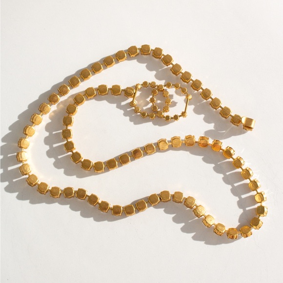 Chanel Vintage Barbie 1995 Crystal Rhinestone Embellished Chain Waist Gold Belt - Picture 8 of 16